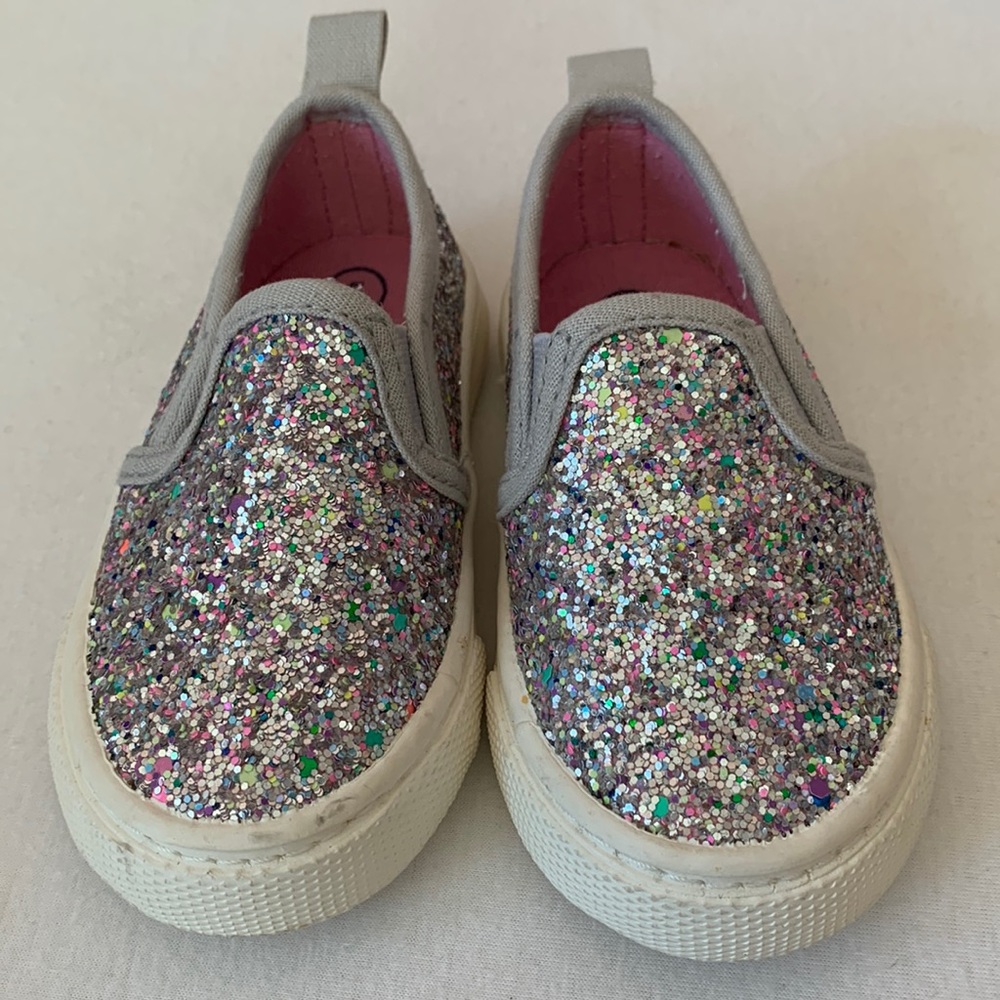 Cat & Jack Sparkle slip on sneakers Size 5